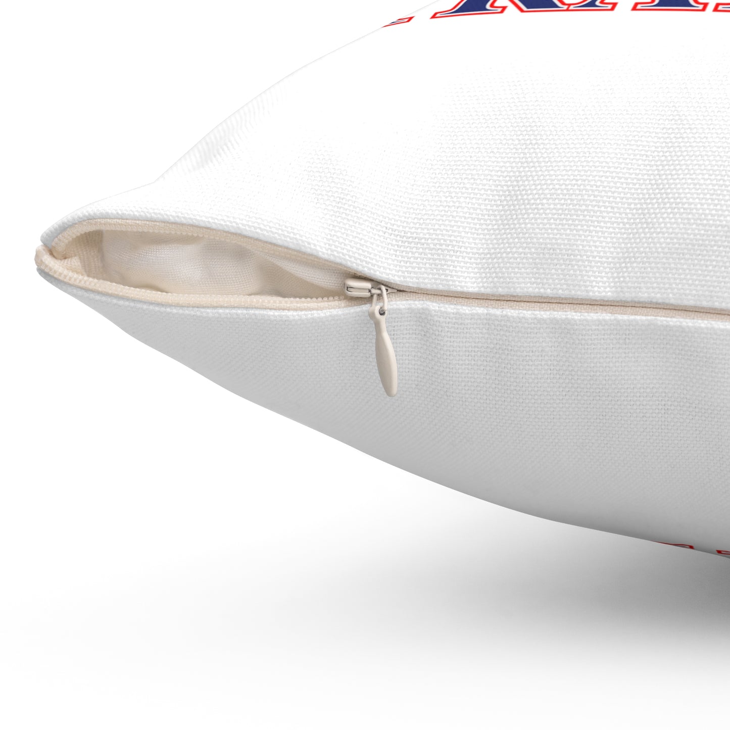 203 Stratford Red White & Blue Spun Polyester Square Pillow
