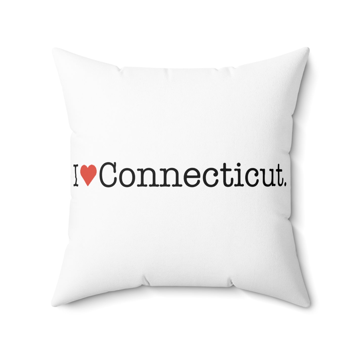I Heart Connecticut Spun Polyester Square Pillow