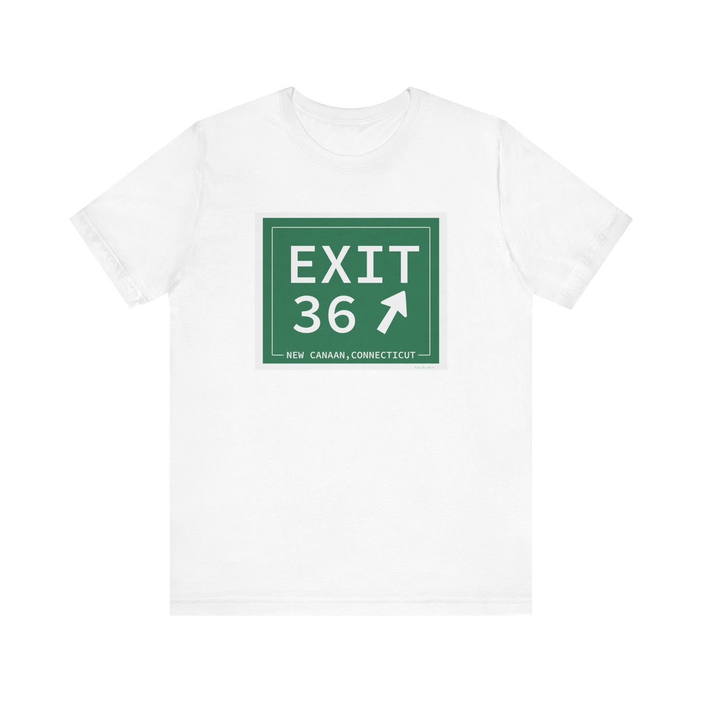 Vintage Exit 36 Merritt Parkway Sign Unisex Jersey Short Sleeve T-Shirt