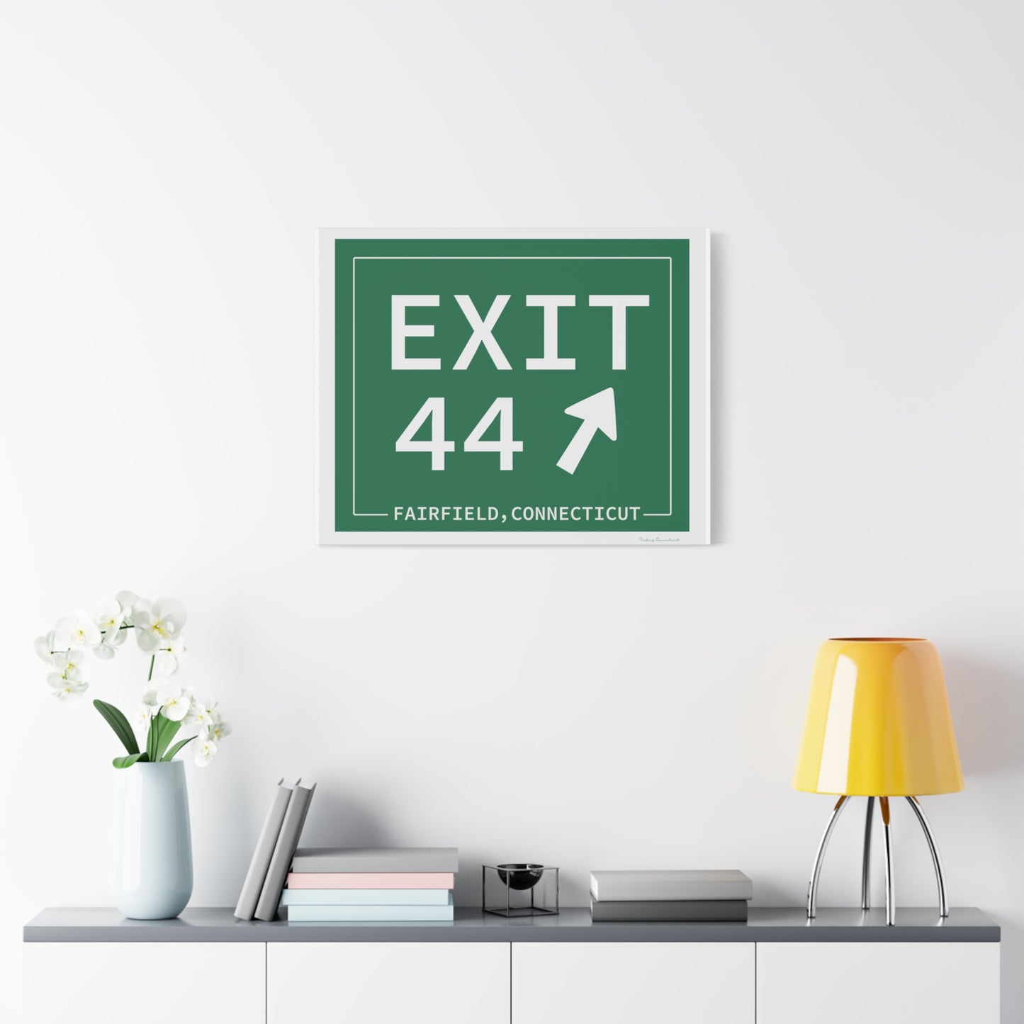 Vintage Exit 44 Merritt Parkway Sign Matte Canvas, Stretched, 1.25"