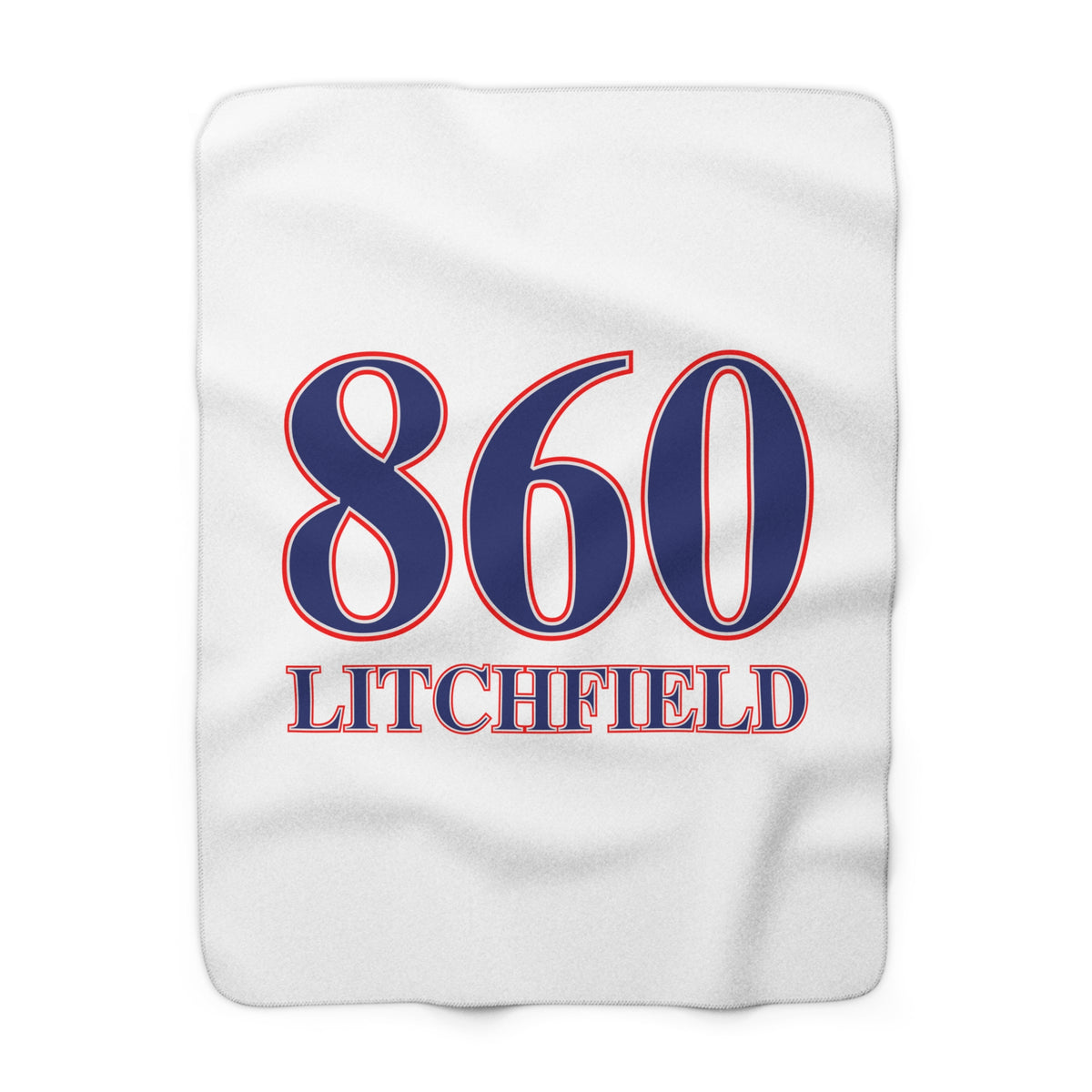 Litchfield Red, White & Blue Sherpa Fleece Blanket