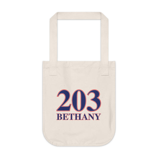 203 Bethany Red White & Blue Organic Canvas Tote Bag
