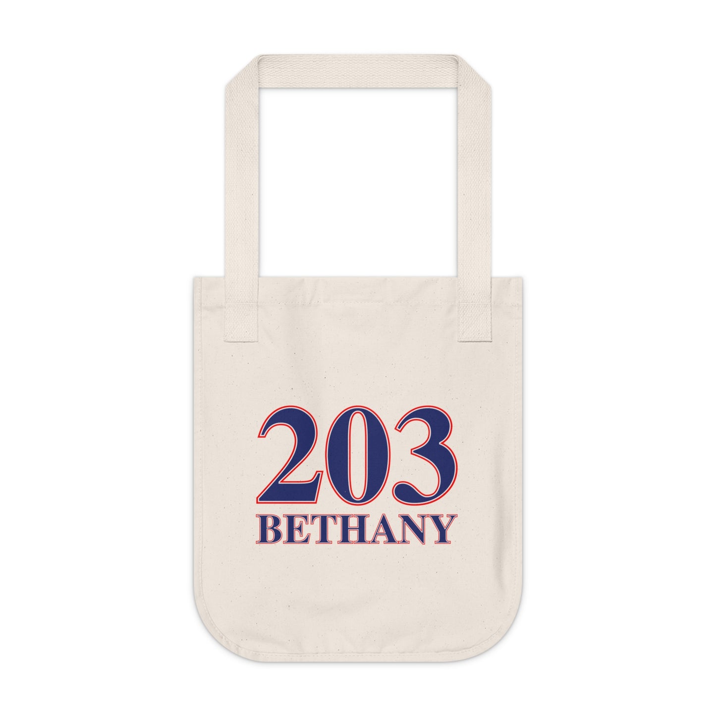 203 Bethany Red White & Blue Organic Canvas Tote Bag