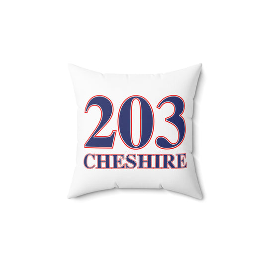 203 Cheshire Red White & Blue Spun Polyester Square Pillow