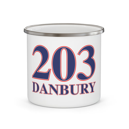 203 Danbury Red White & Blue Enamel Camping Mug