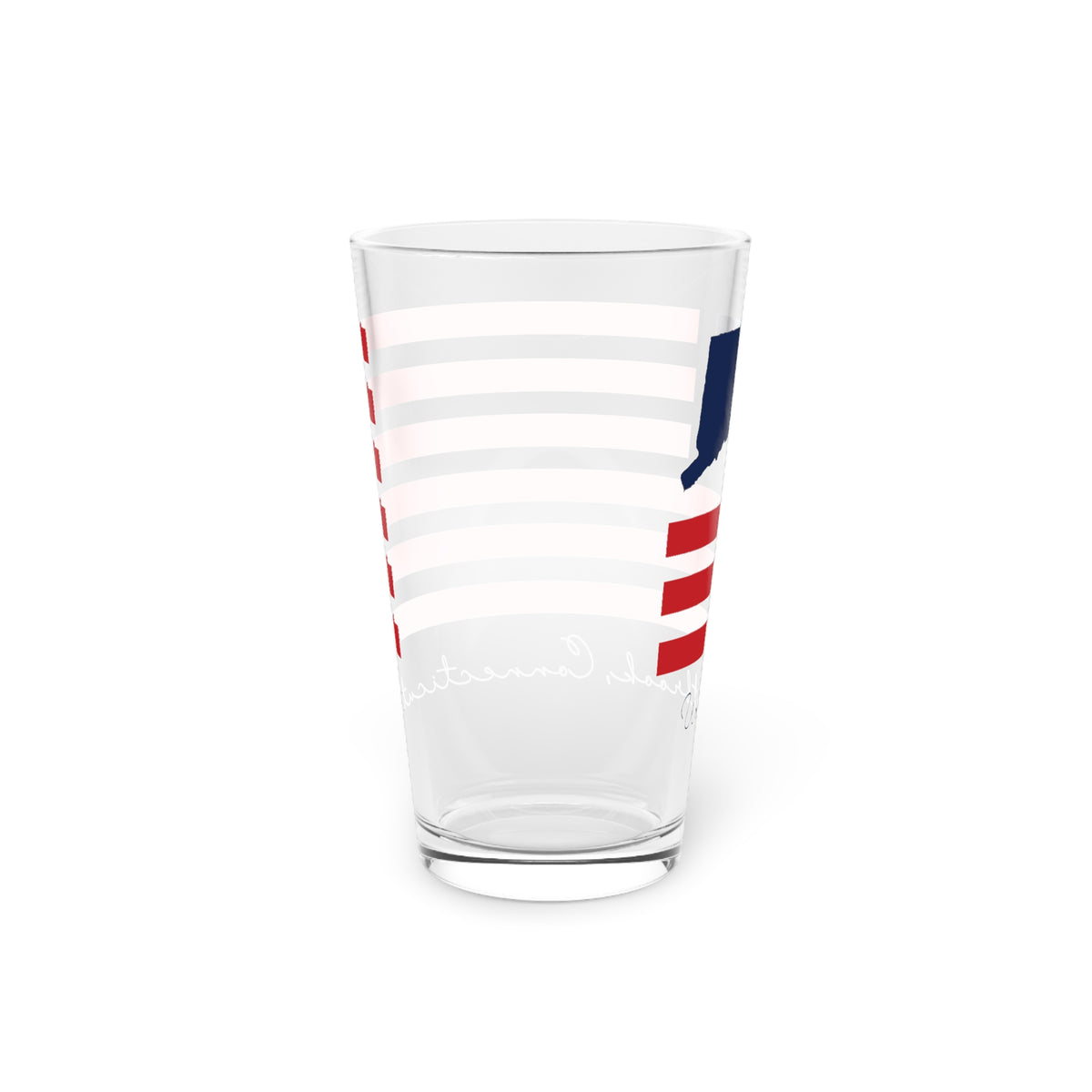Westbrook Connecticut Flag Pint Glass, 16oz