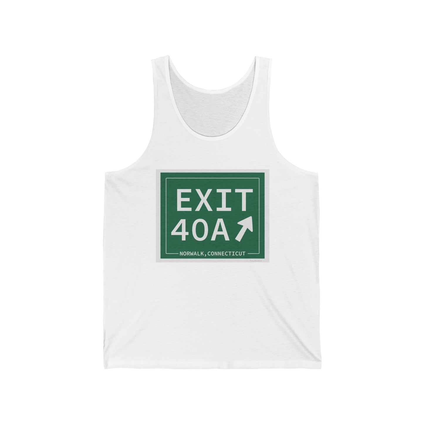 Vintage Exit 40A Merritt Parkway Sign Unisex Jersey Tank Top