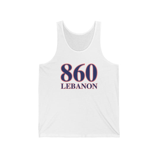 860 Preston Red White & Blue Unisex Jersey Tank Top