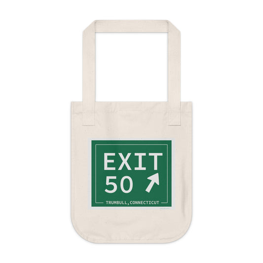 Vintage Exit 50  Merritt Parkway Sign Organic Canvas Tote Bag