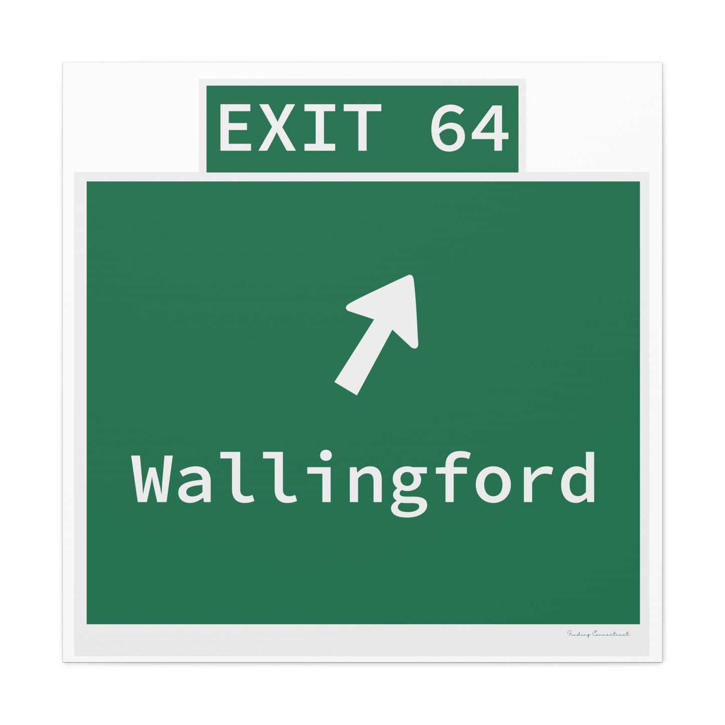 Vintage WCP Exit 64 Sign Matte Canvas, Stretched, 1.25"