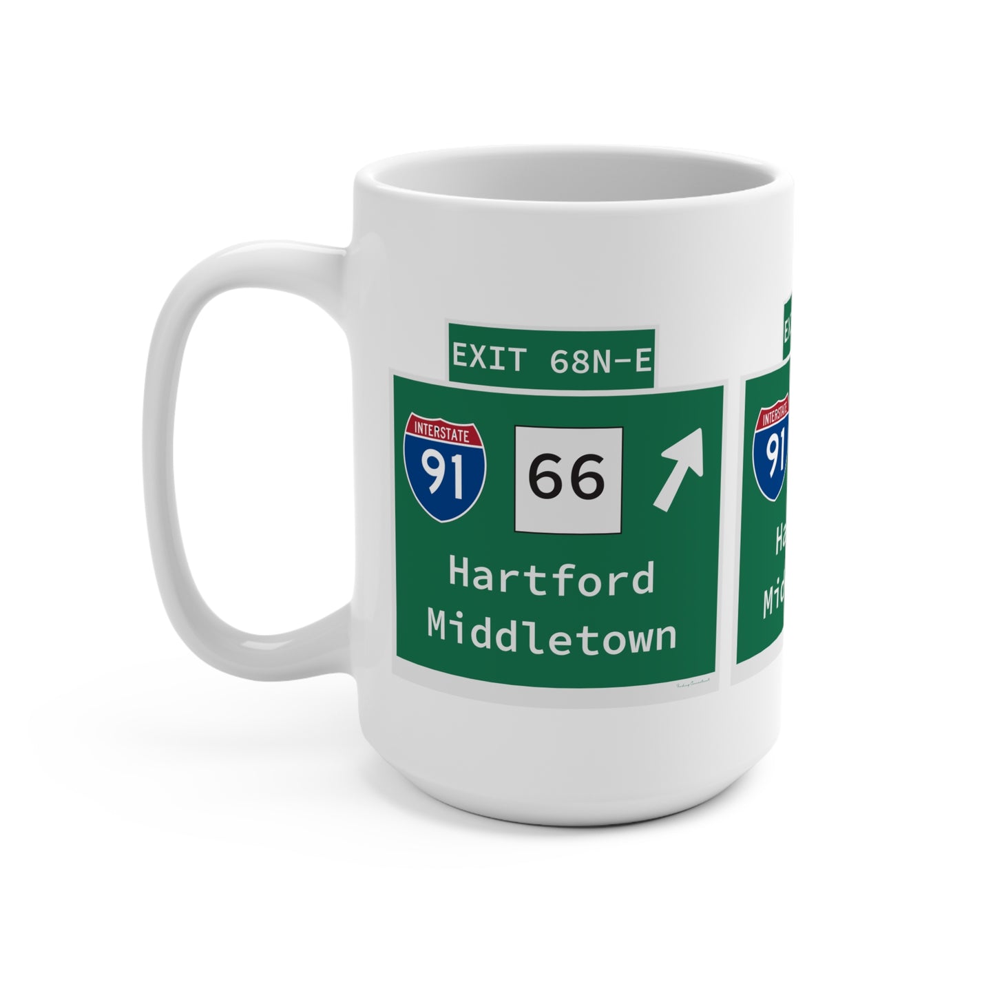Vintage WCP Exit 68-NE Sign Mug 15oz