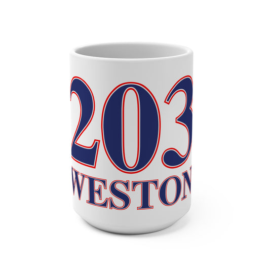 203 Weston Red White & Blue Mug 15oz
