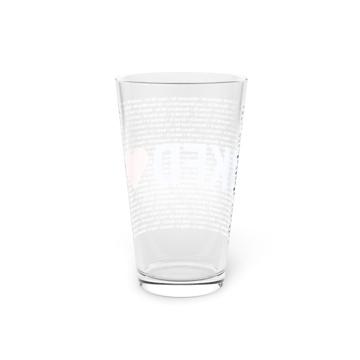 Brookfield Love Pint Glass, 16oz
