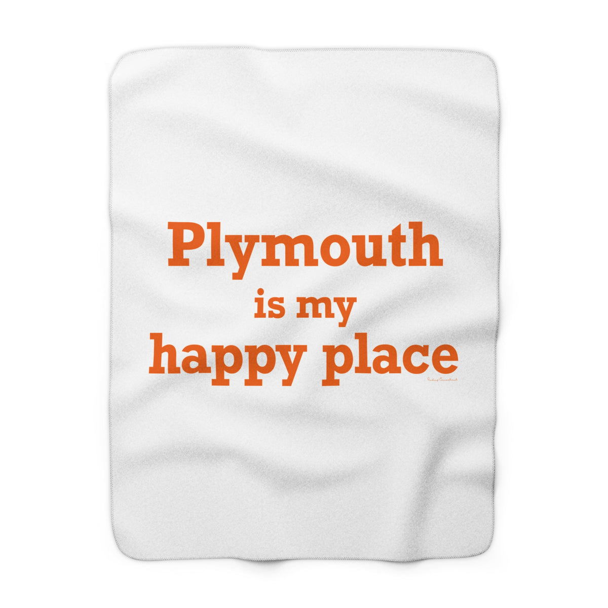 Plymouth is My Happy Place Sherpa Fleece Blanket