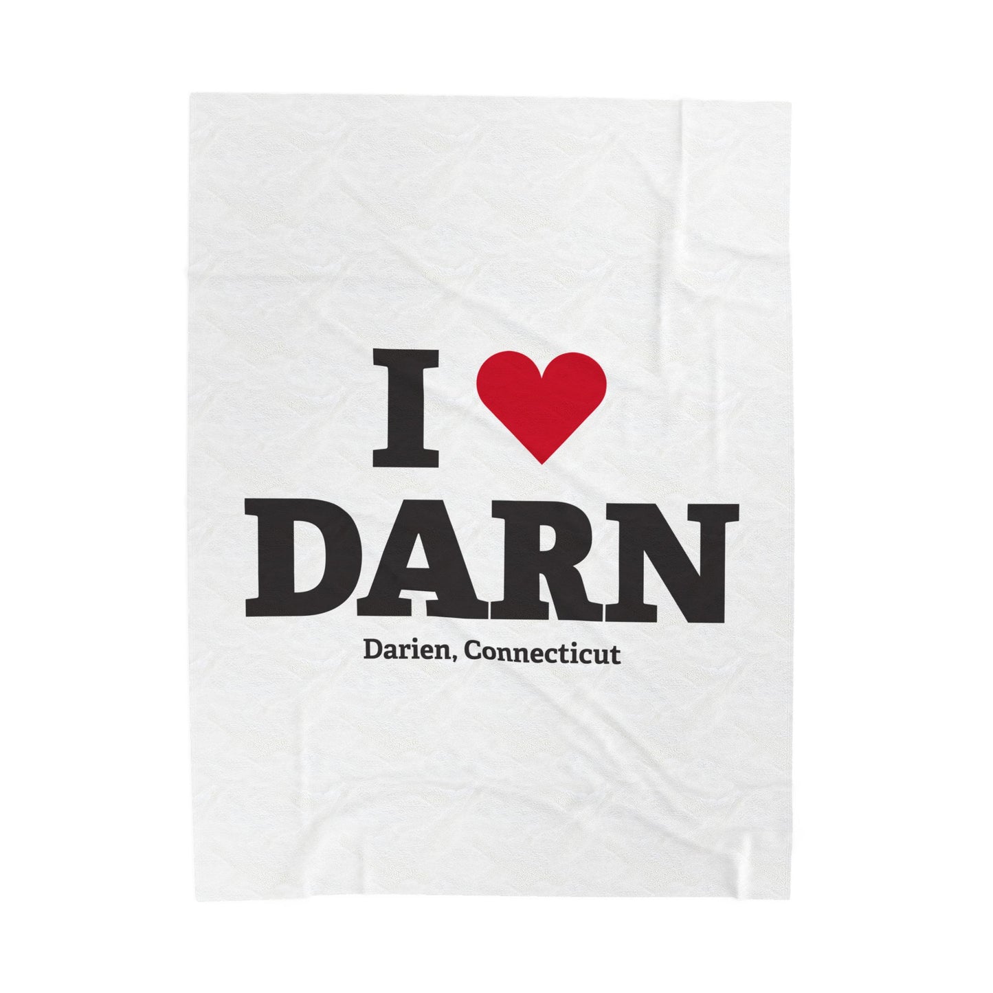 I Heart DARN Velveteen Plush Blanket