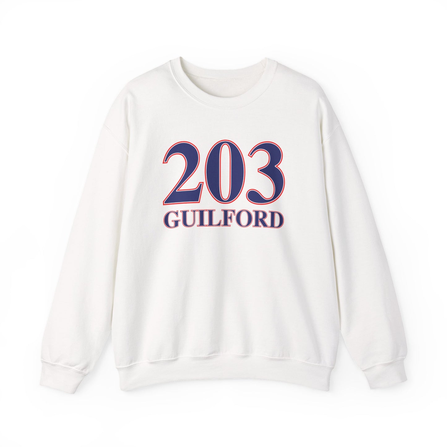 203 Guilford Red White & Blue Unisex Heavy Blend™ Crewneck Sweatshirt