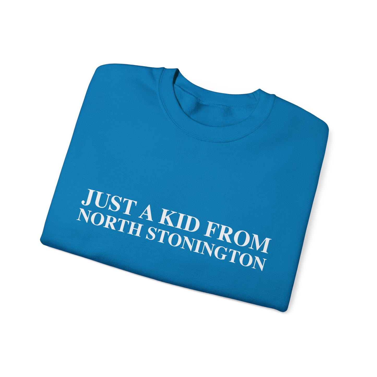 Just a kid from North Stonington Unisex Heavy Blend™ Crewneck Sweatshirt