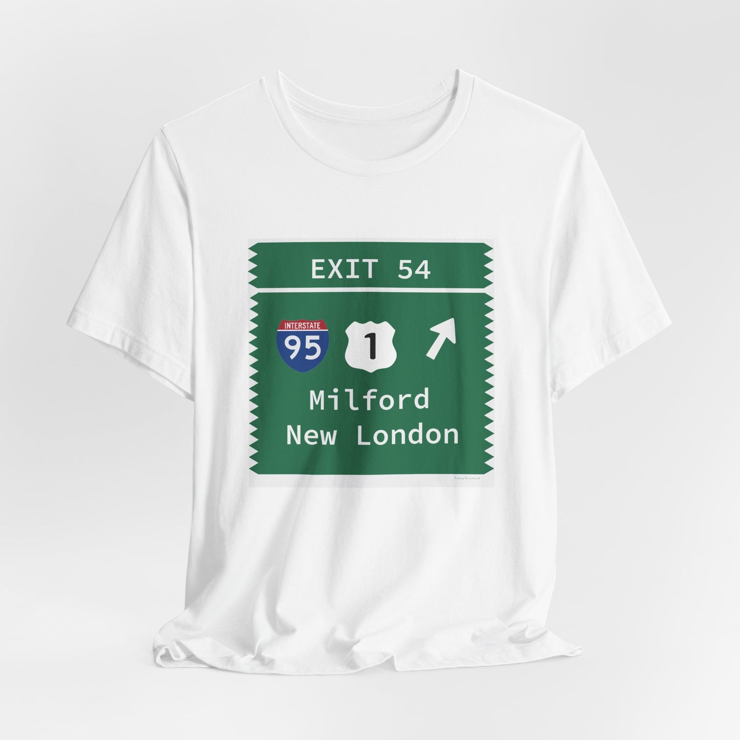 Vintage Merritt Parkway Exit 54 Sign Unisex Jersey Short Sleeve T-Shirt