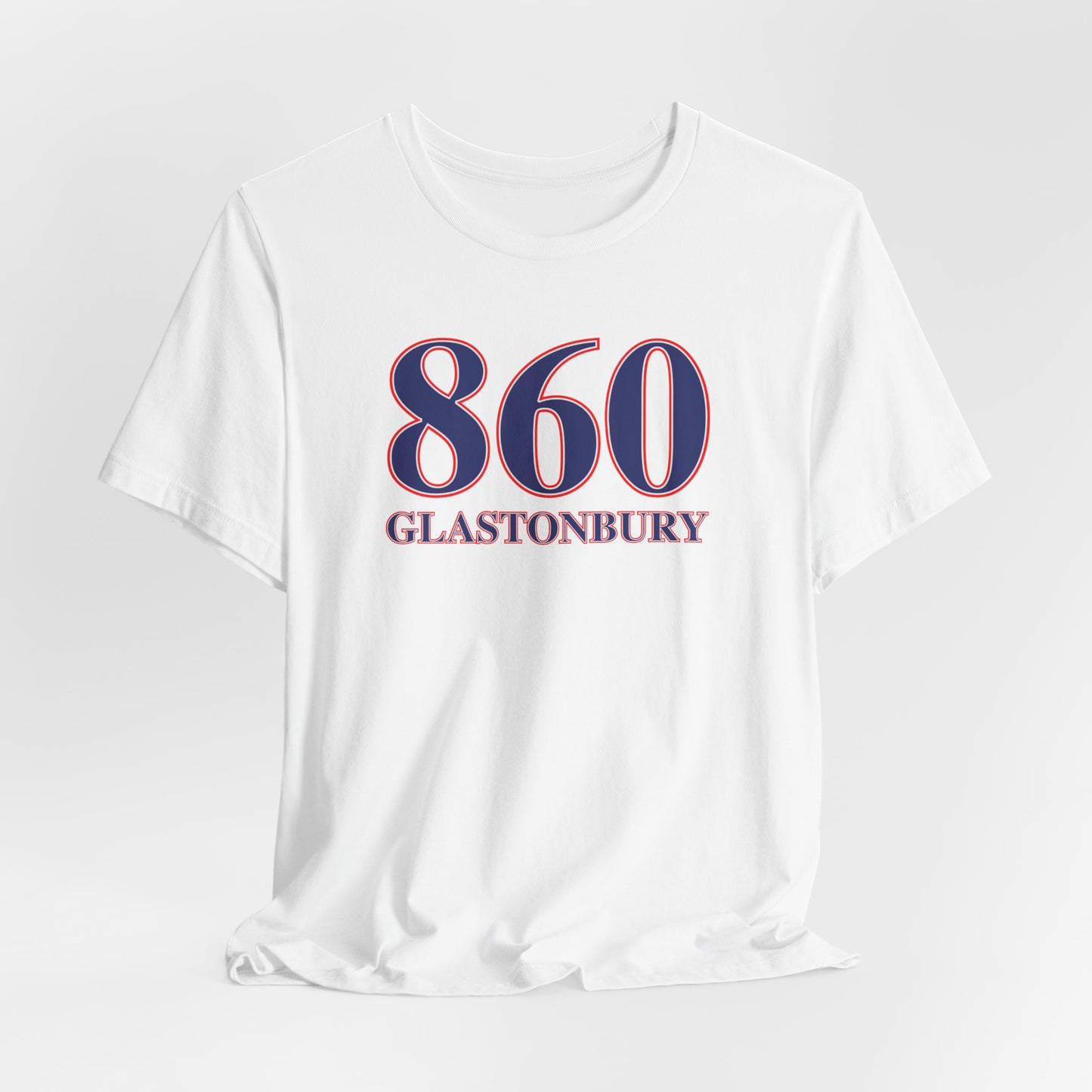 860 Glastonbury Red White & Blue Unisex Jersey Short Sleeve T-Shirt