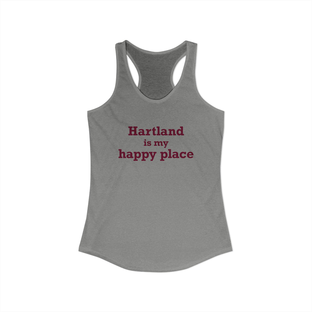 Hartland is My Happy Place Women's Ideal Racerback Tank Top
