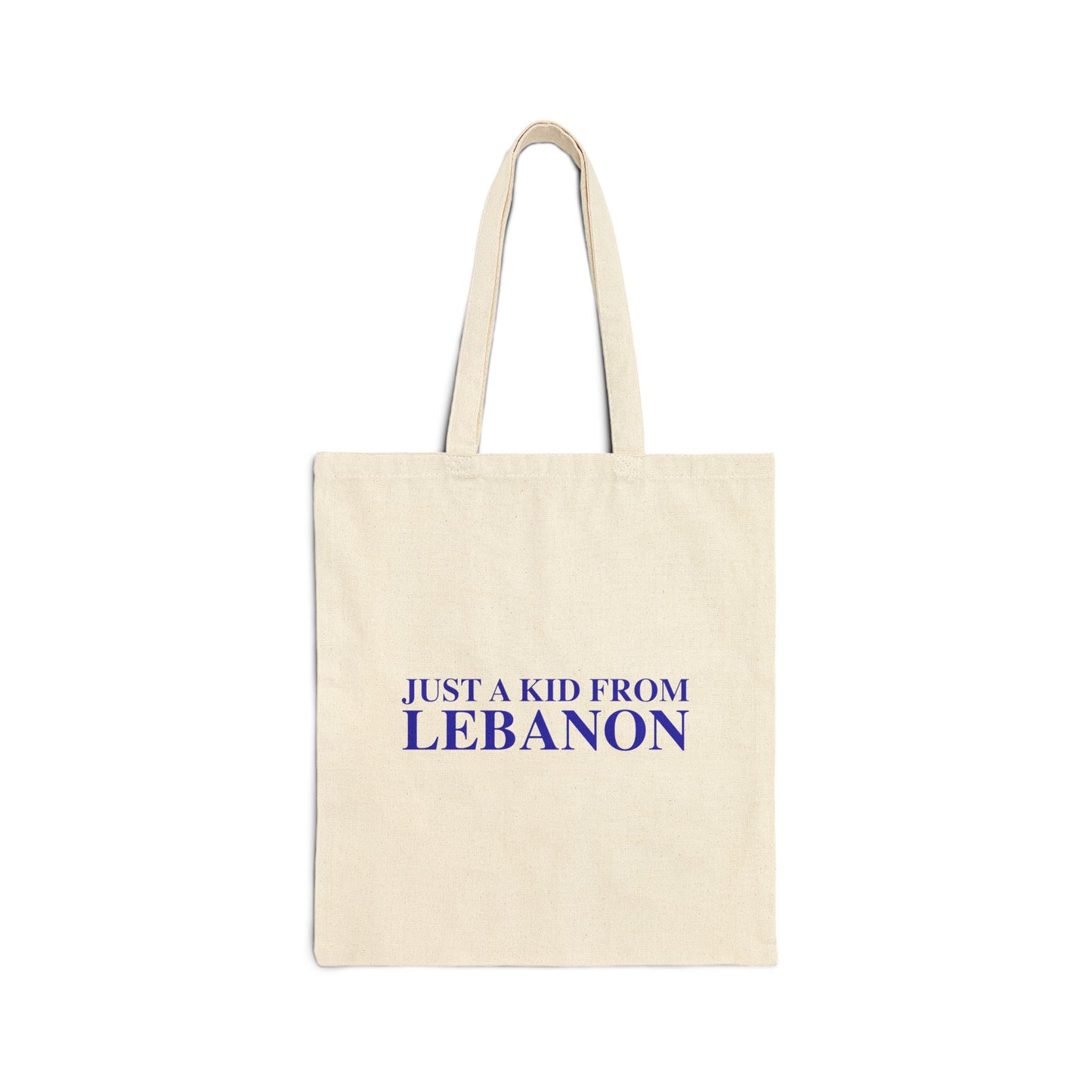 Just a kid from Lebanon Cotton Canvas Tote Bag