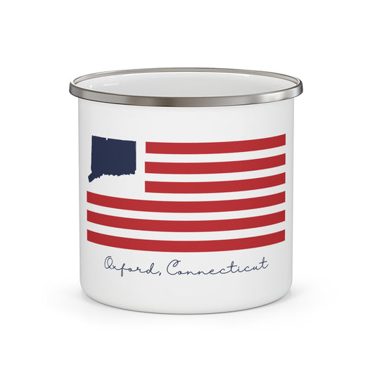 Oxford Connecticut Flag Enamel Camping Mug