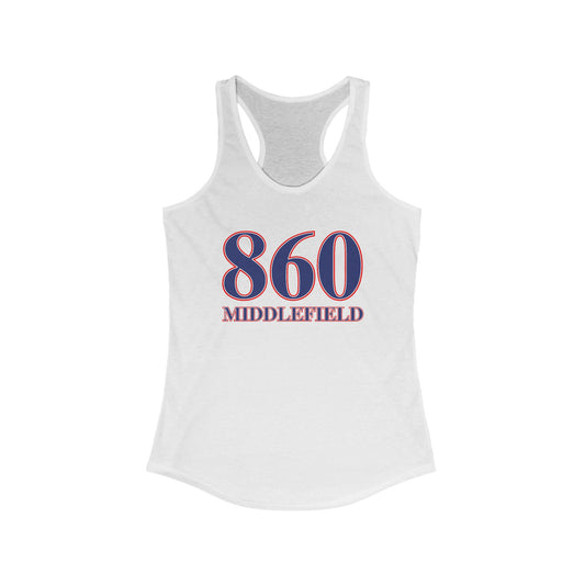 860 Middlefield Red White & Blue Women's Ideal Racerback Tank Top