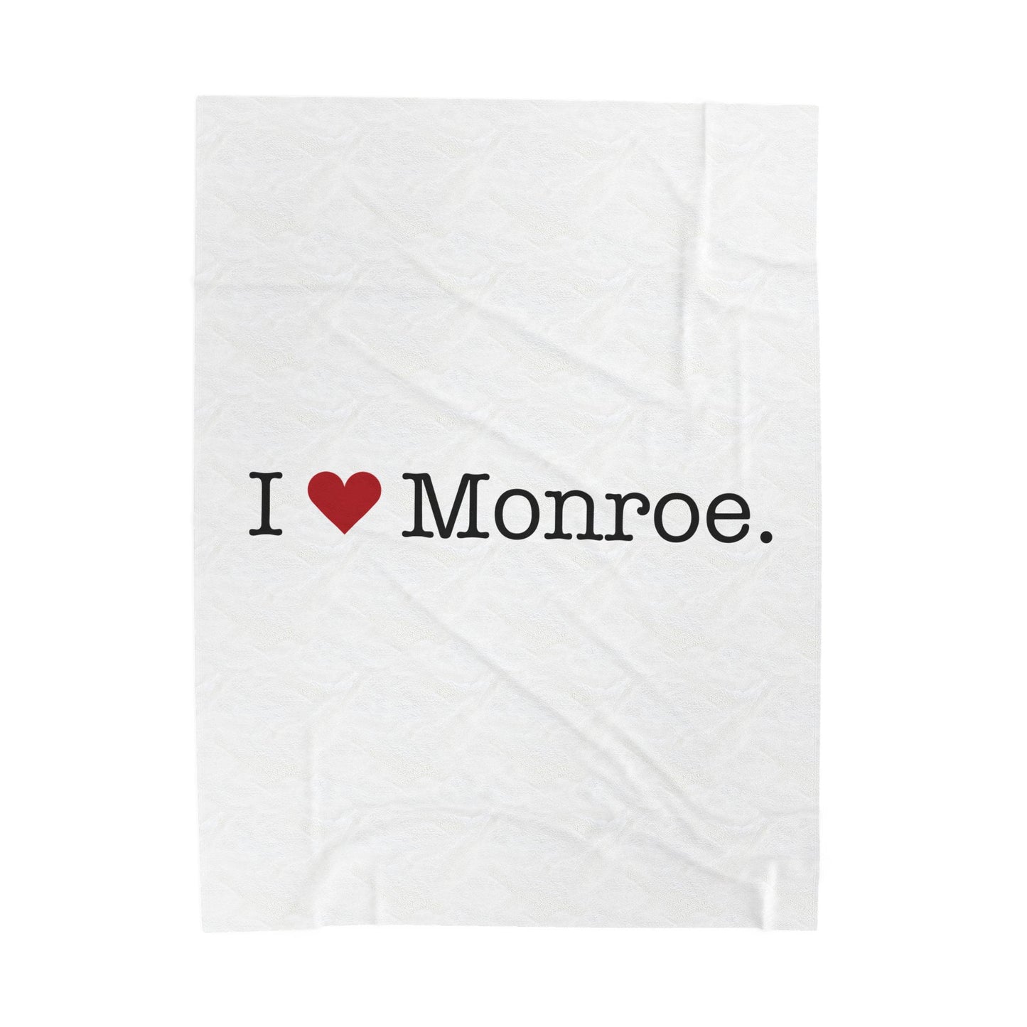 I Heart Monroe. Velveteen Plush Blanket