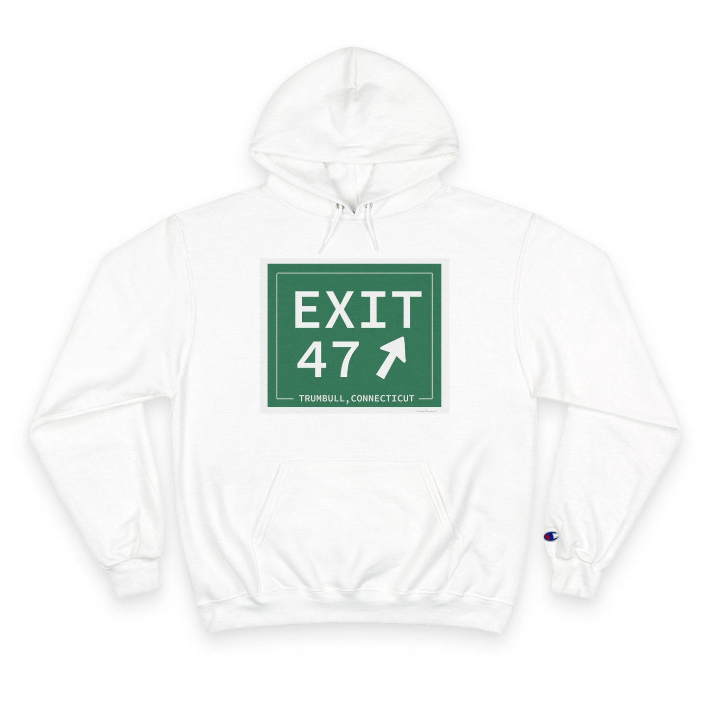 Vintage Exit 47 Merritt Parkway Sign Champion Hoodie