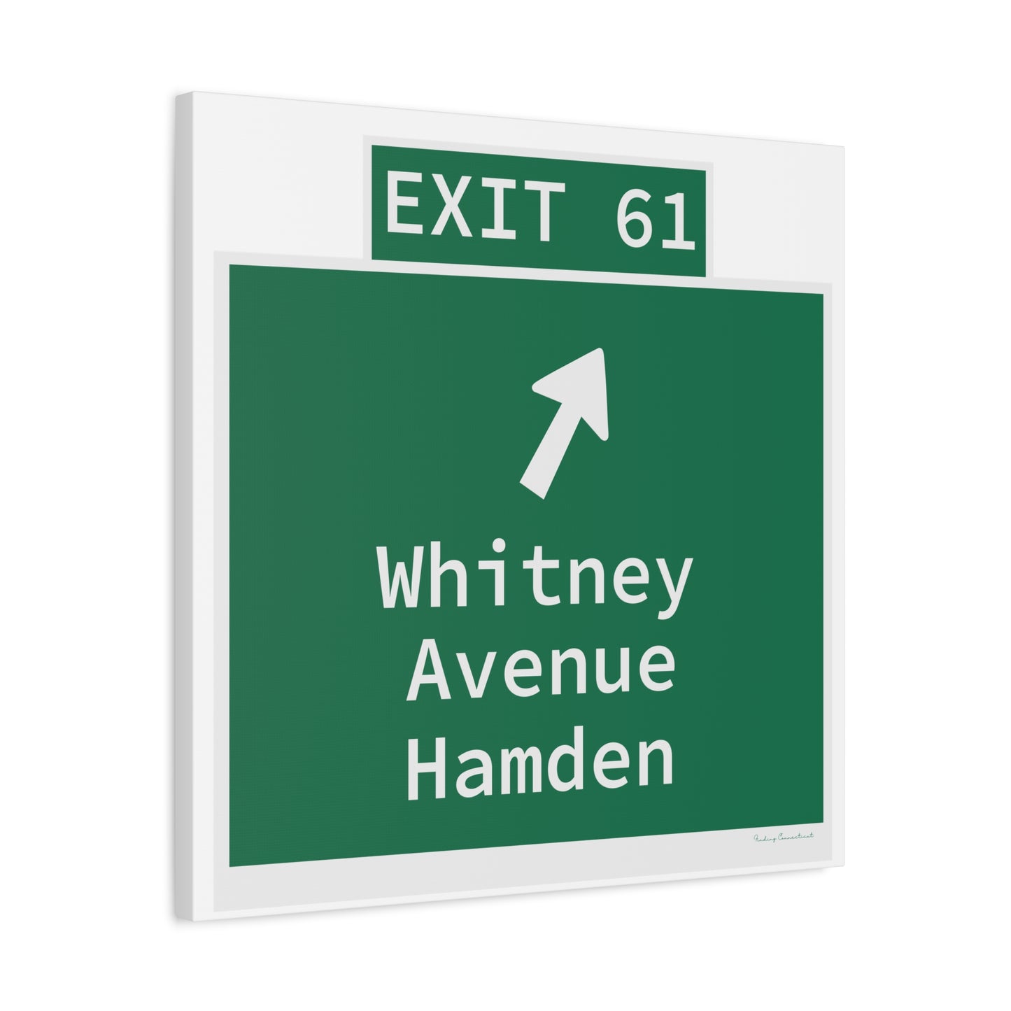 Vintage WCP Exit 61 Sign Matte Canvas, Stretched, 1.25"
