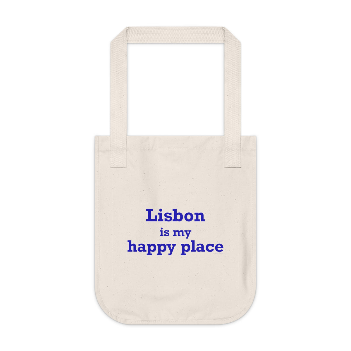 Lisbon is My Happy Place Organic Canvas Tote Bag