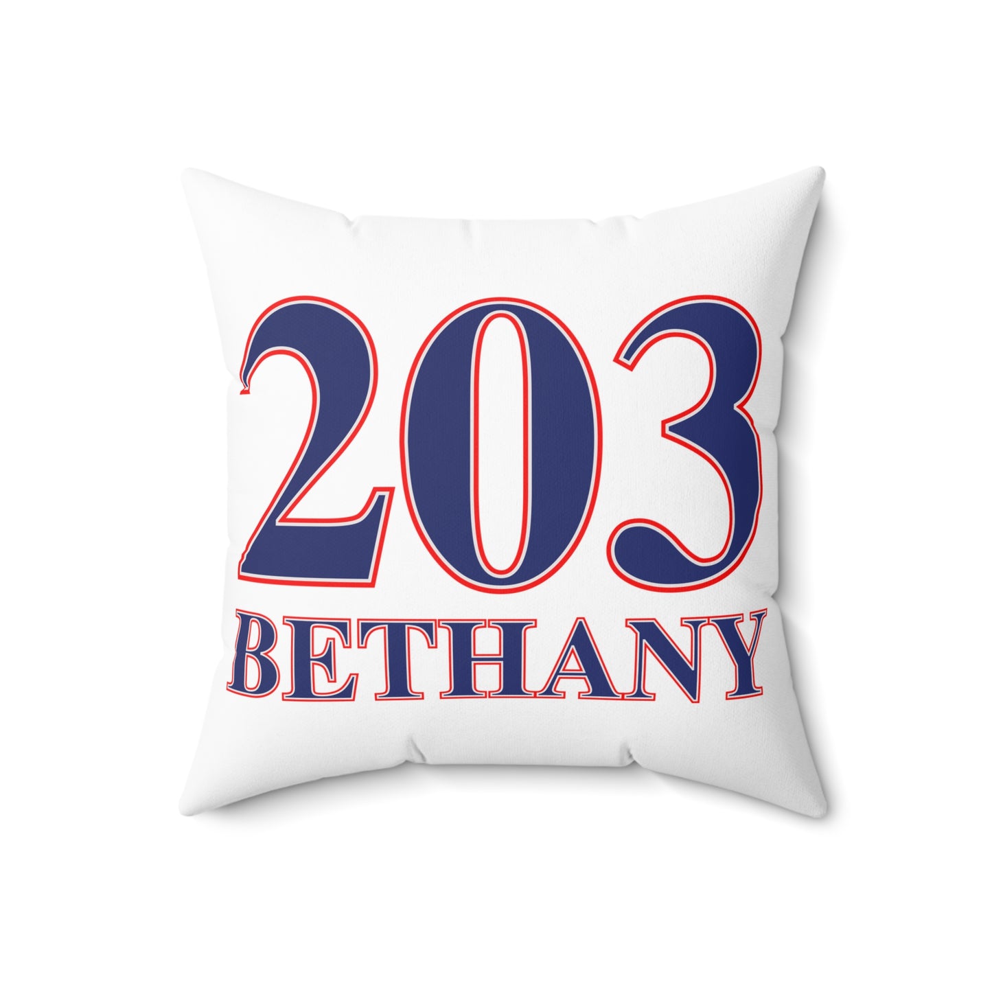 203 Bethany Red White & Blue Spun Polyester Square Pillow
