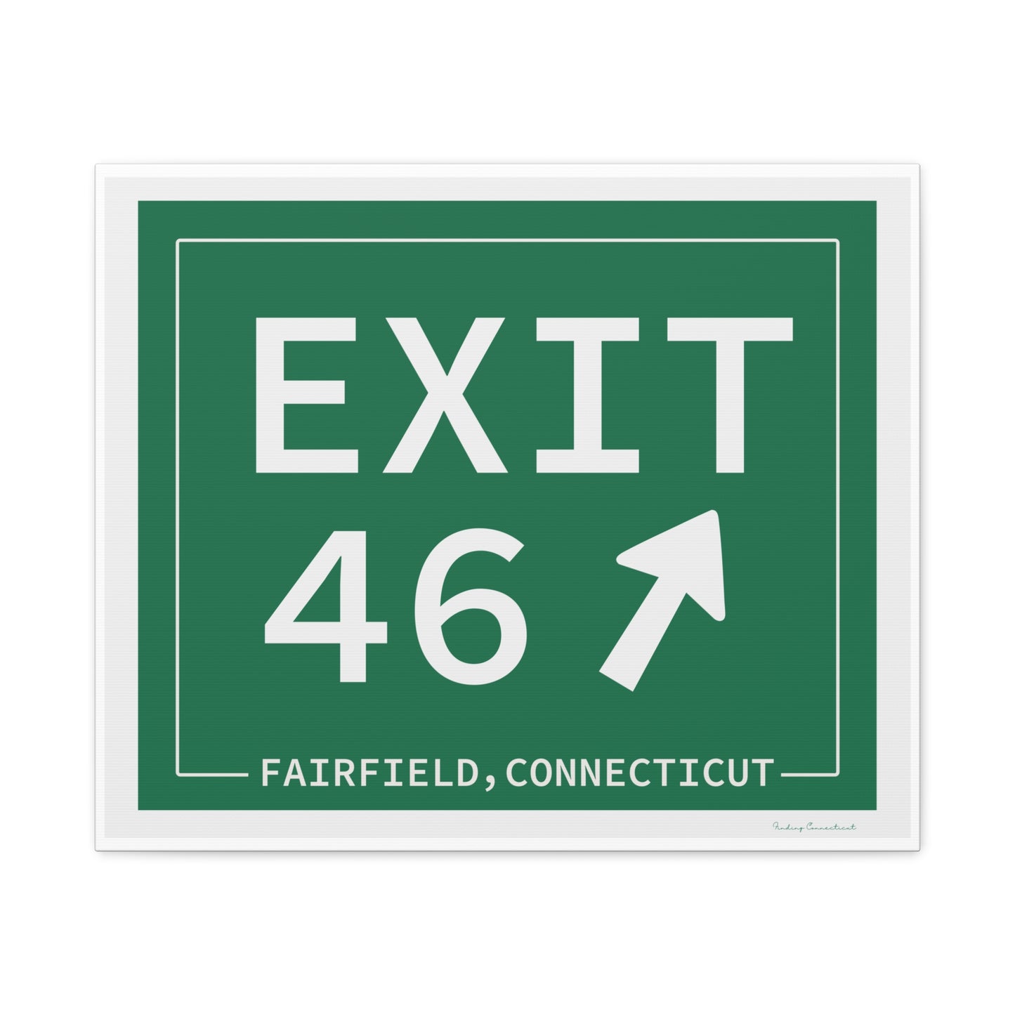 Vintage Exit 46 Merritt Parkway Sign Matte Canvas, Stretched, 1.25"