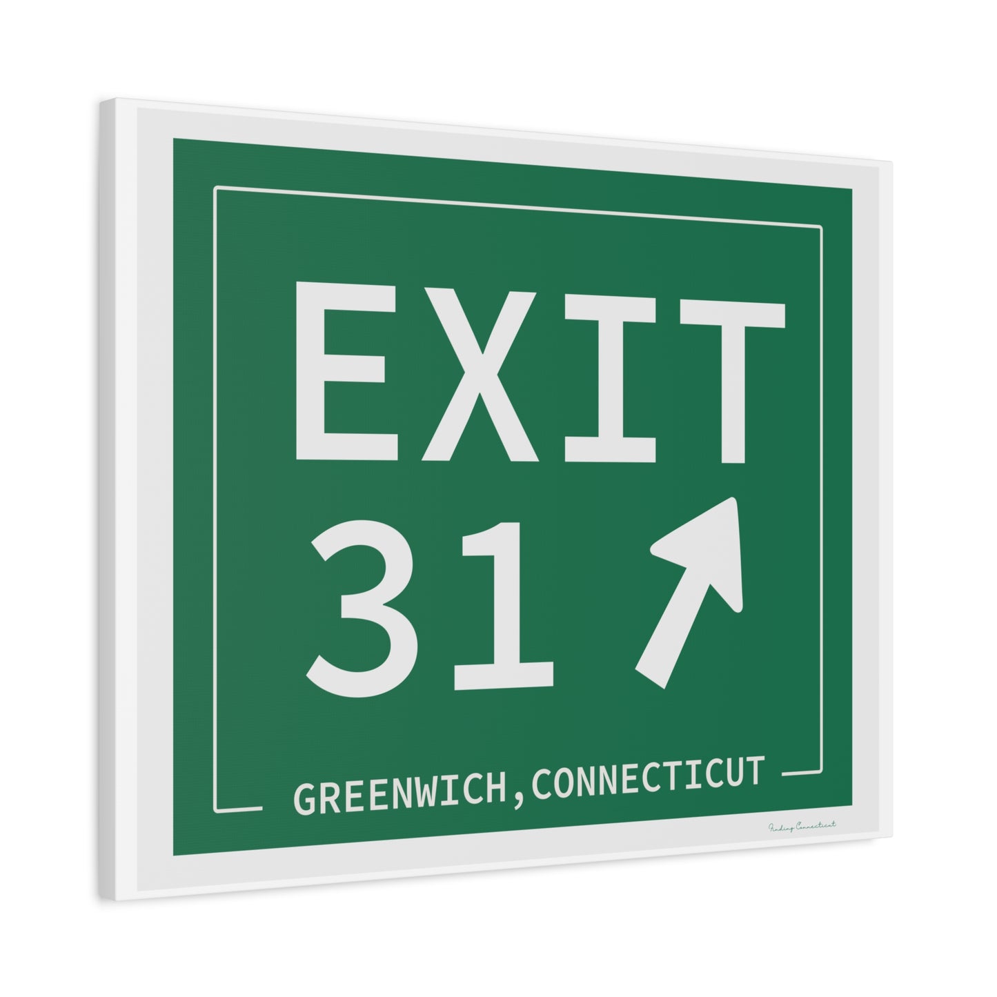 Vintage Exit 31 Merritt Parkway Sign Matte Canvas, Stretched, 1.25"