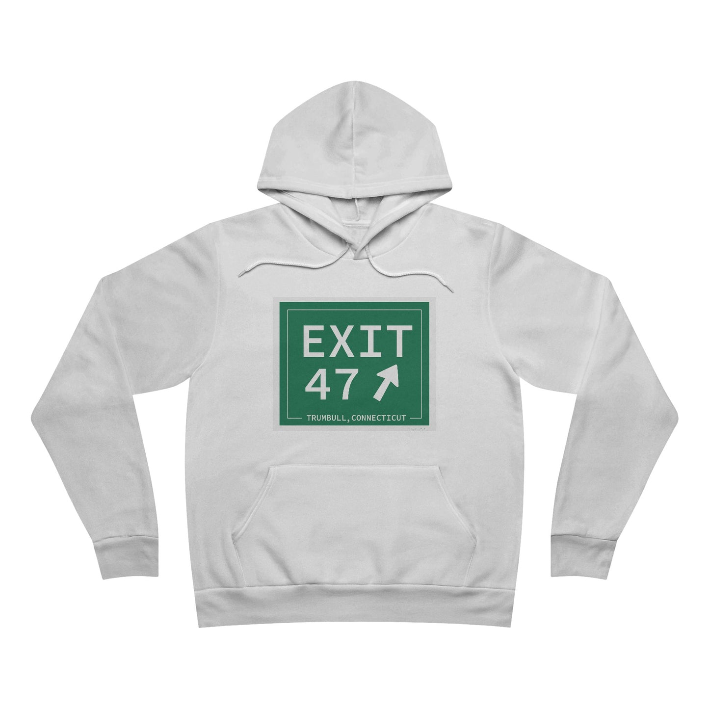 Vintage Exit 47 Merritt Parkway Sign Unisex Sponge Fleece Pullover Hoodie