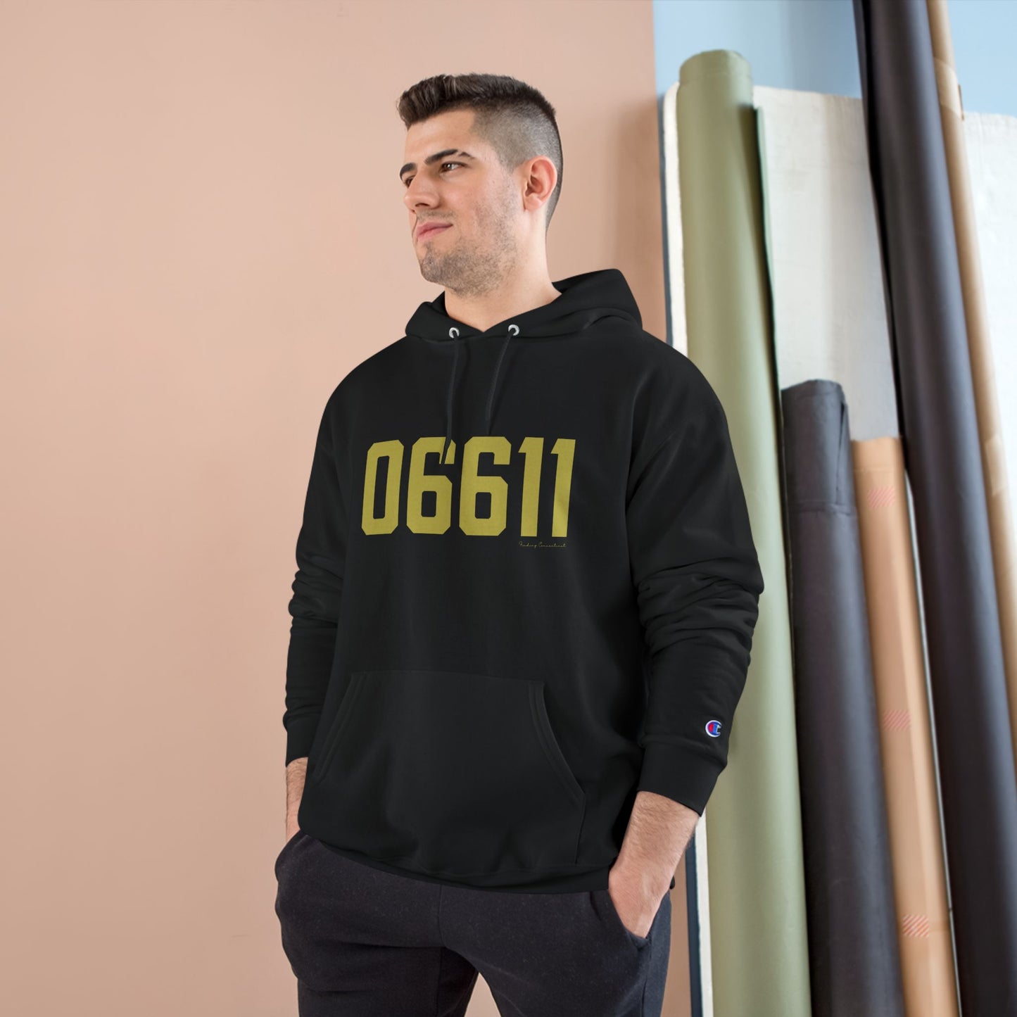06611 Trumbull Connecticut Zip Code Champion Hoodie Sweatshirt