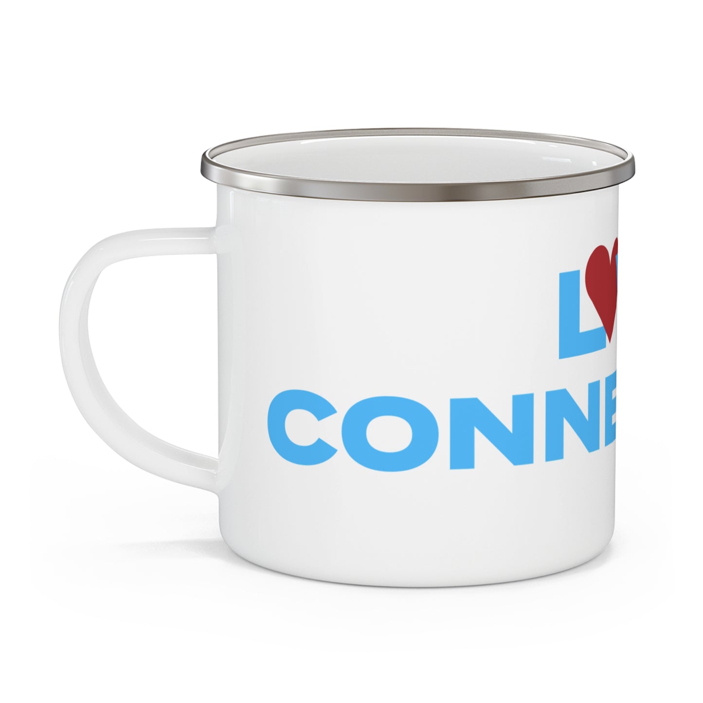 Love Connecticut Enamel Camping Mug