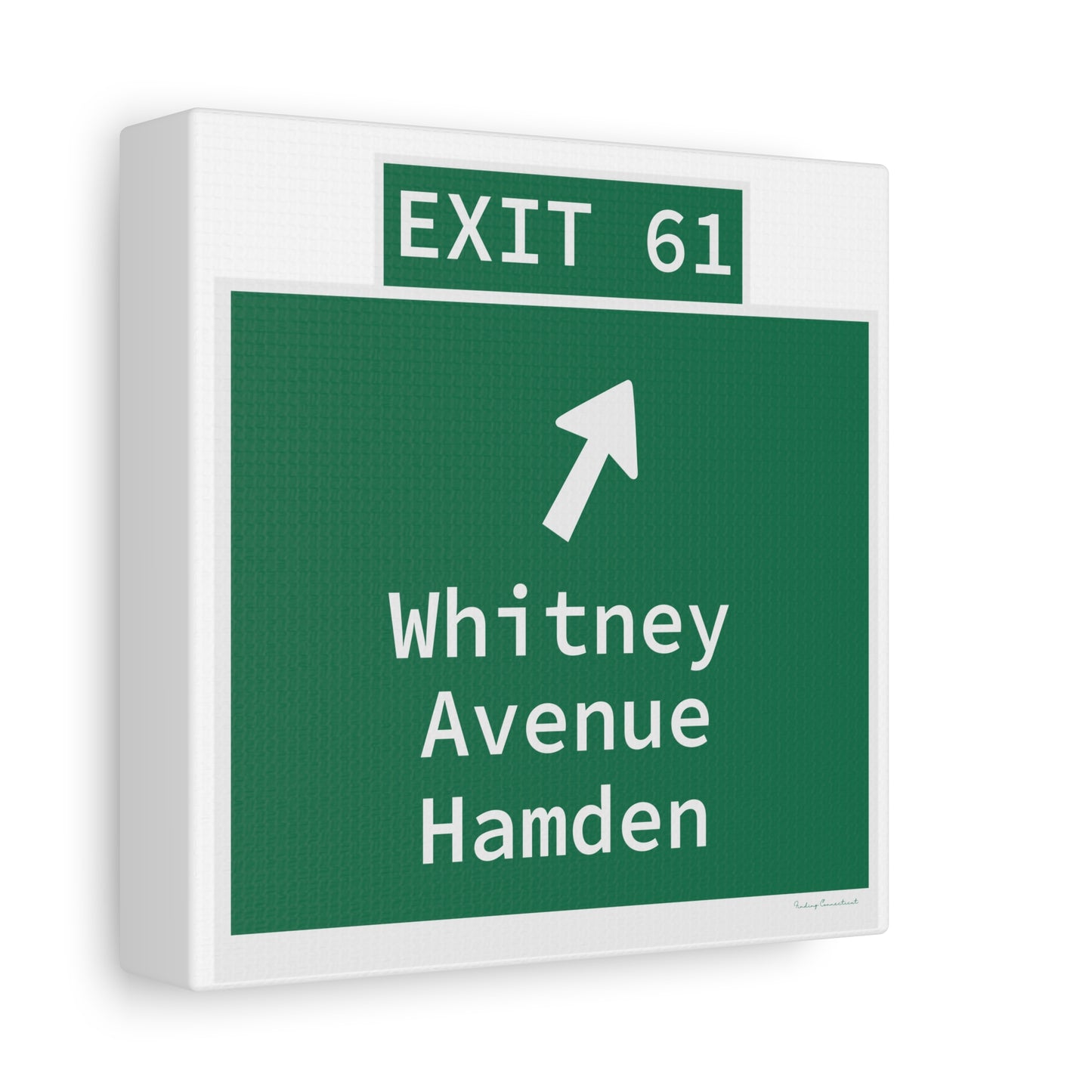 Vintage WCP Exit 61 Sign Matte Canvas, Stretched, 1.25"