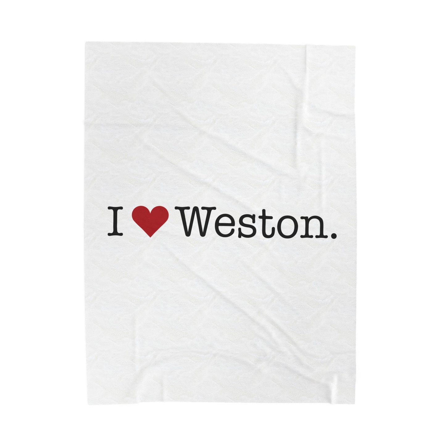 I Heart Weston. Velveteen Plush Blanket