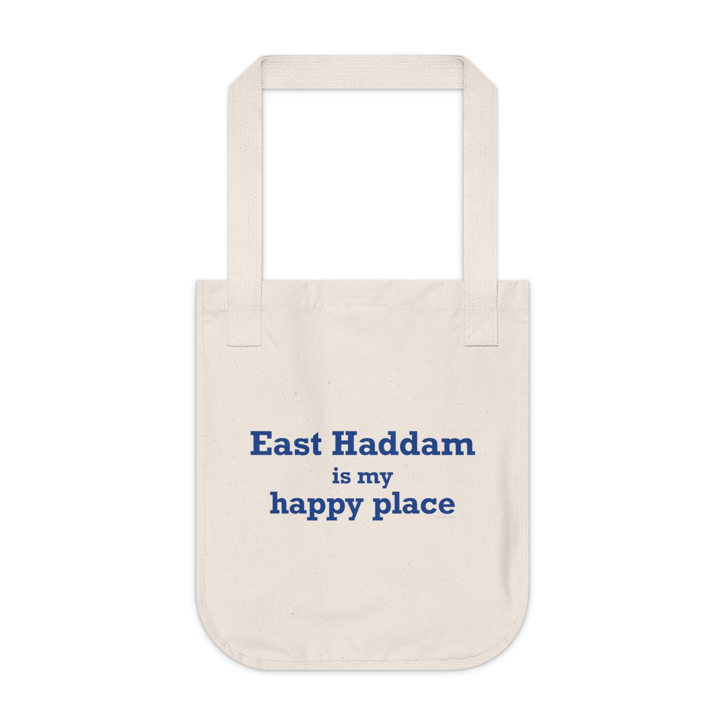 East Haddam is My Happy Place Organic Canvas Tote Bag