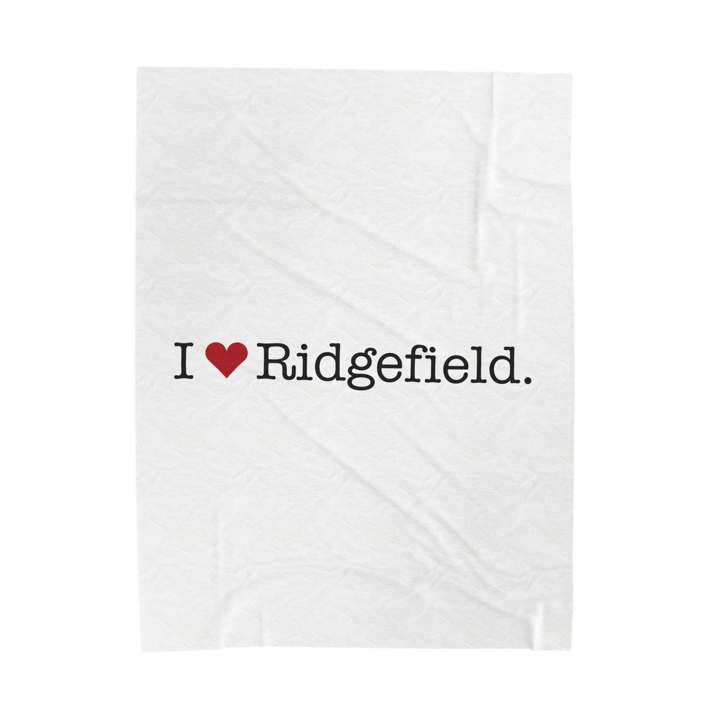 I Heart Ridgefield. Velveteen Plush Blanket
