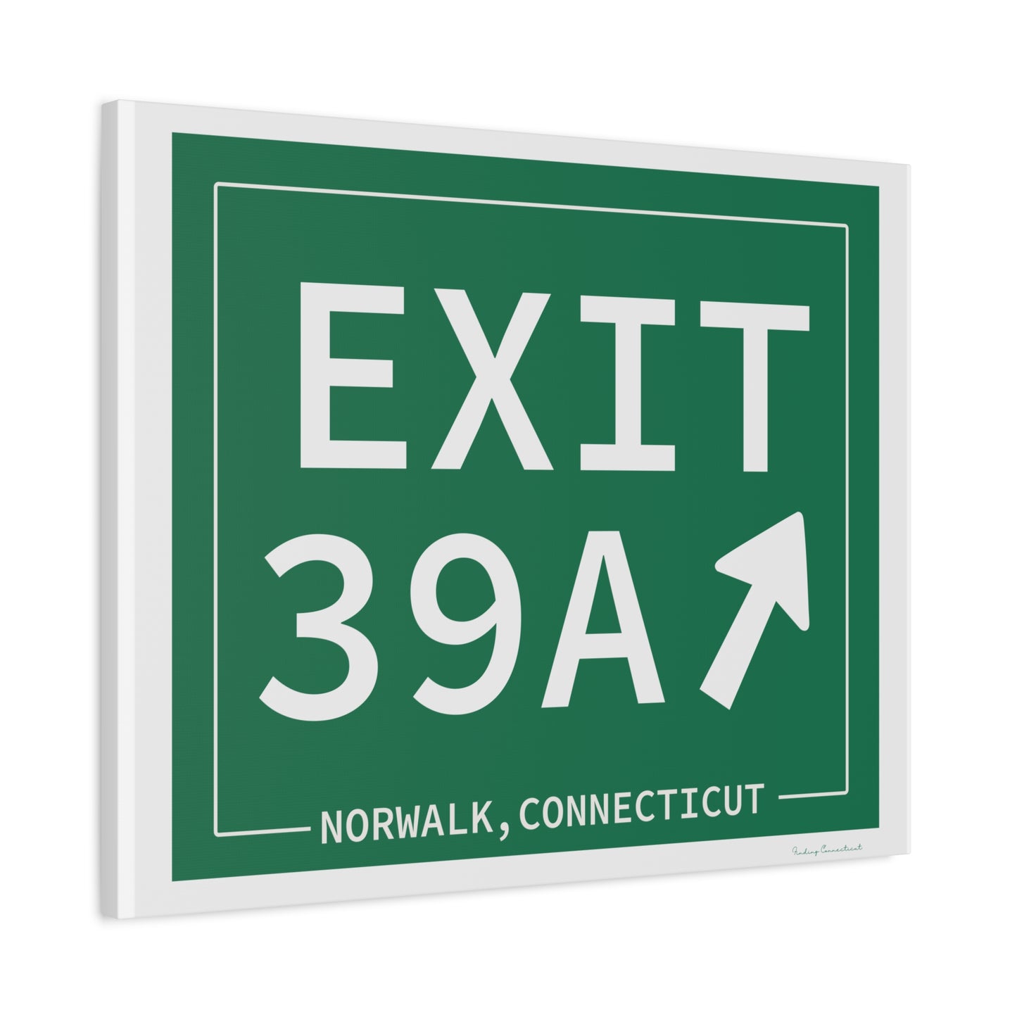Vintage Exit 39A Merritt Parkway Sign Matte Canvas, Stretched, 1.25"