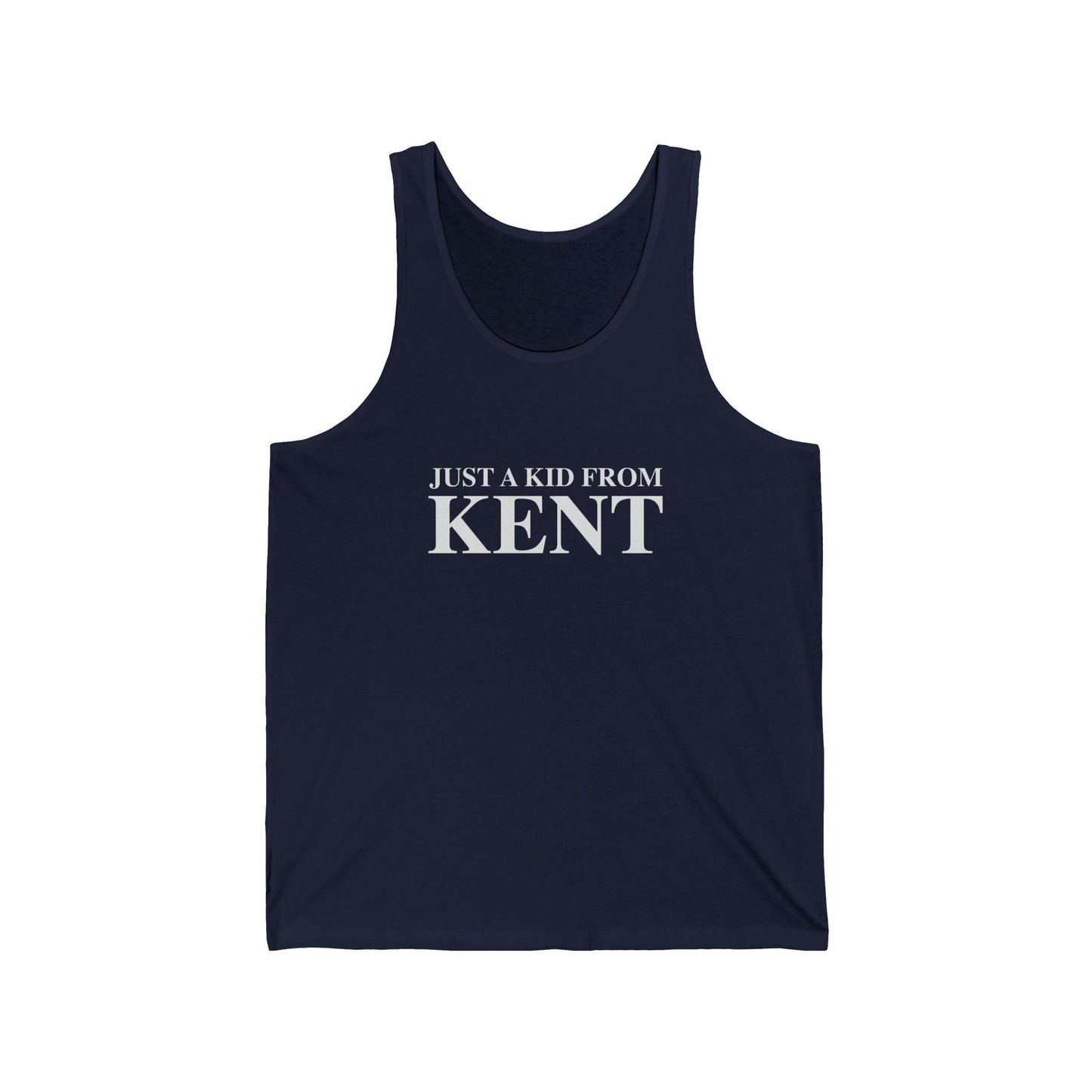 Just a kid from Kent Unisex Jersey Tank Top
