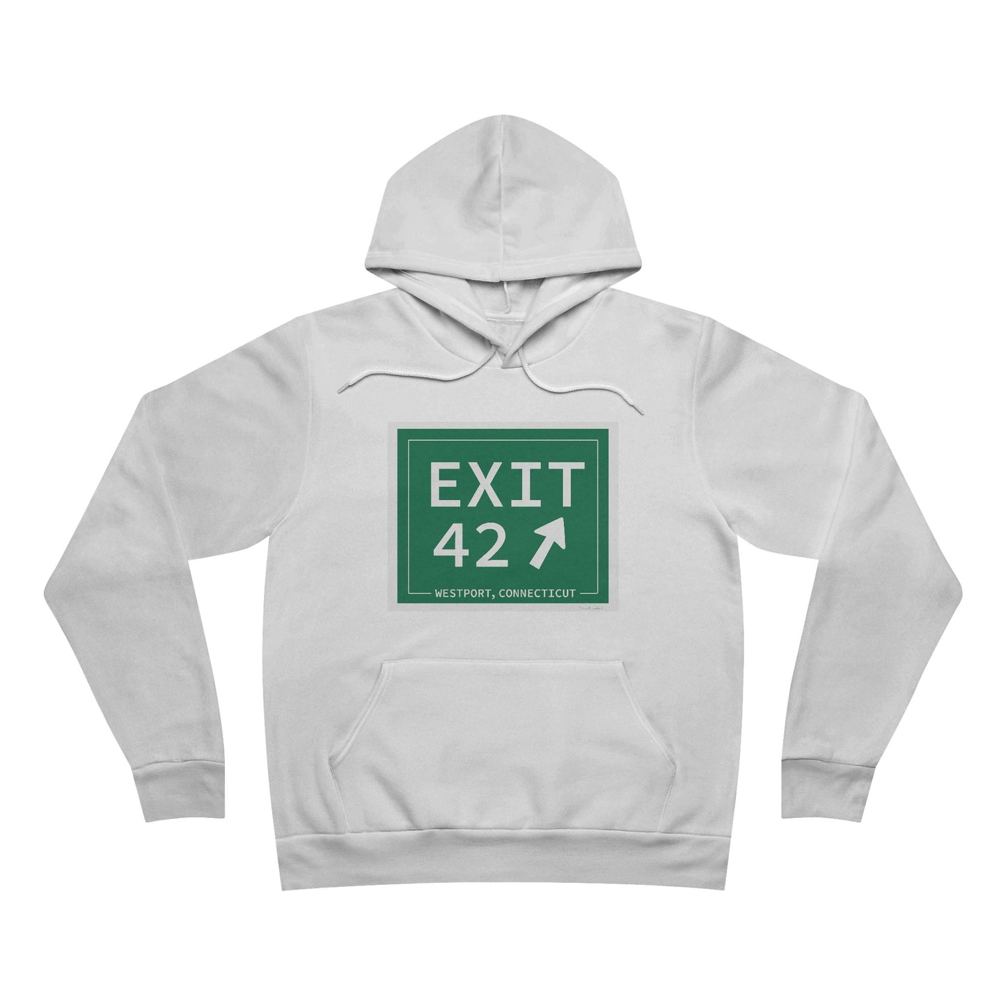 Vintage Exit 42 Merritt Parkway Sign Unisex Sponge Fleece Pullover Hoodie