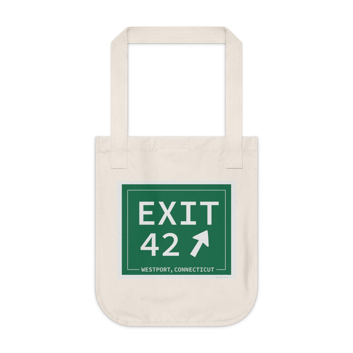 Vintage Exit 42 Merritt Parkway Sign Organic Canvas Tote Bag