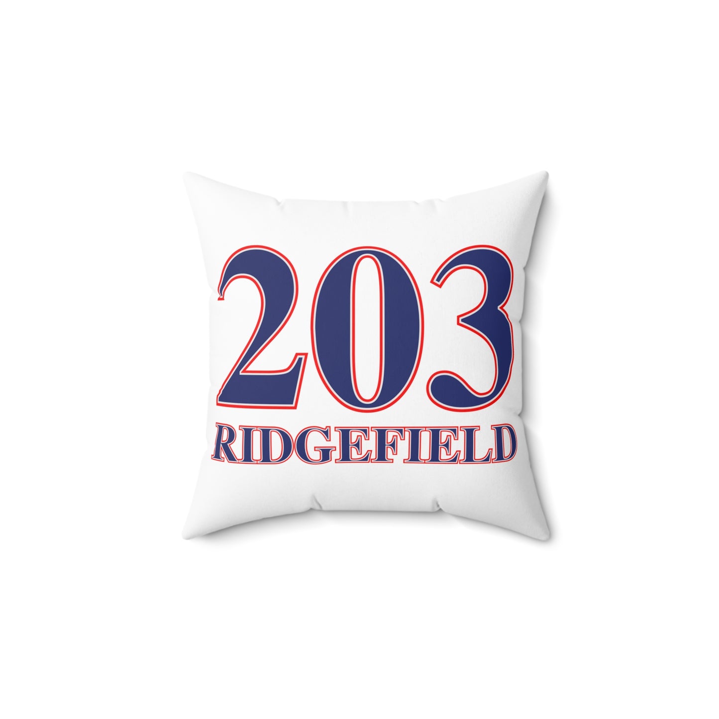 203 Ridgefield Red White & Blue Spun Polyester Square Pillow
