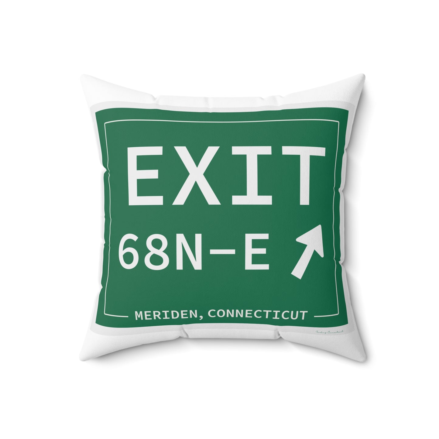 Vintage Exit 68N-E WCP Sign Spun Polyester Square Pillow
