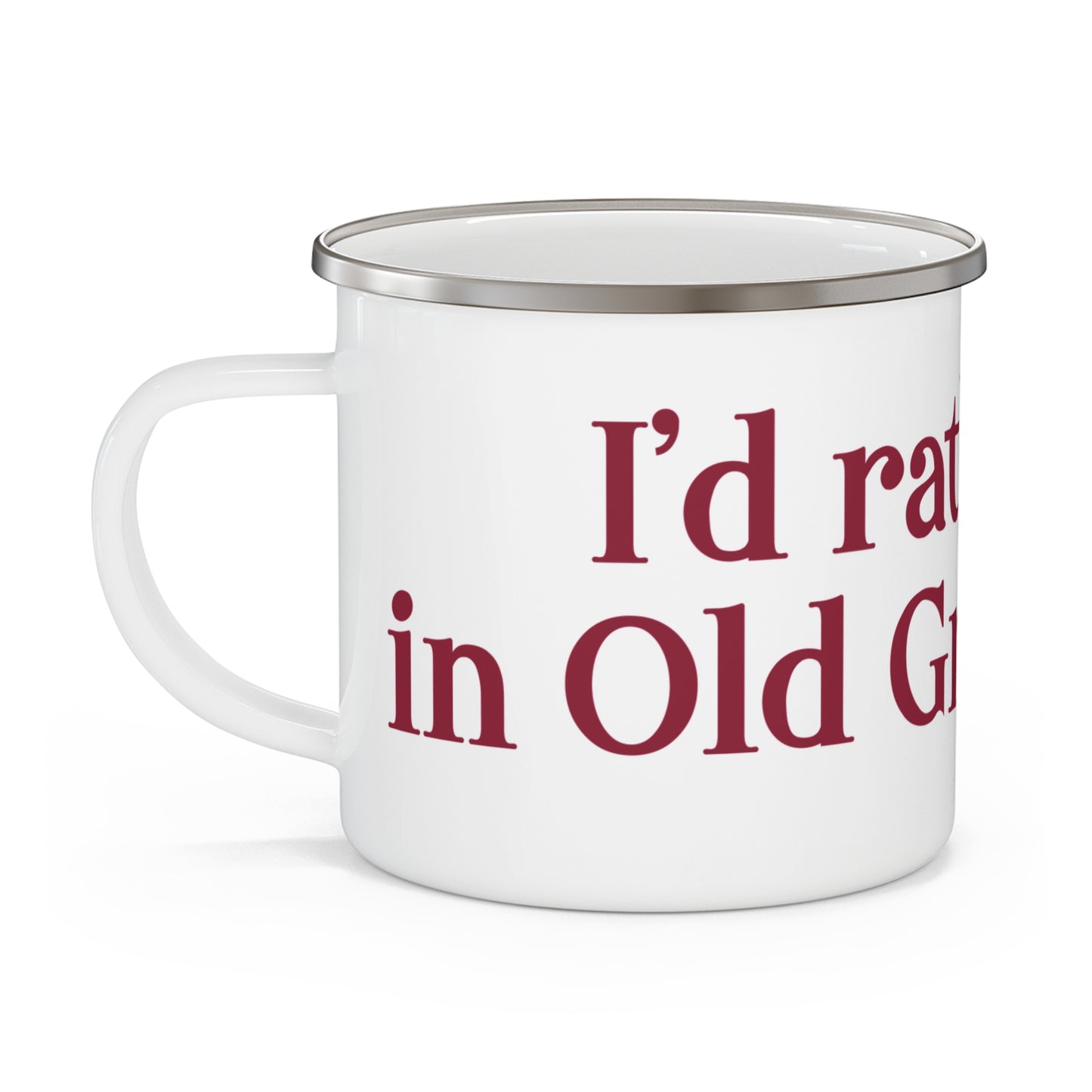 I’d rather be in Old Greenwich Enamel Camping Mug