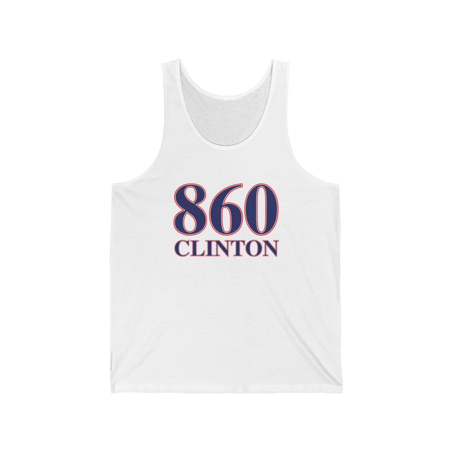 860 Clinton Red White & Blue Unisex Jersey Tank Top