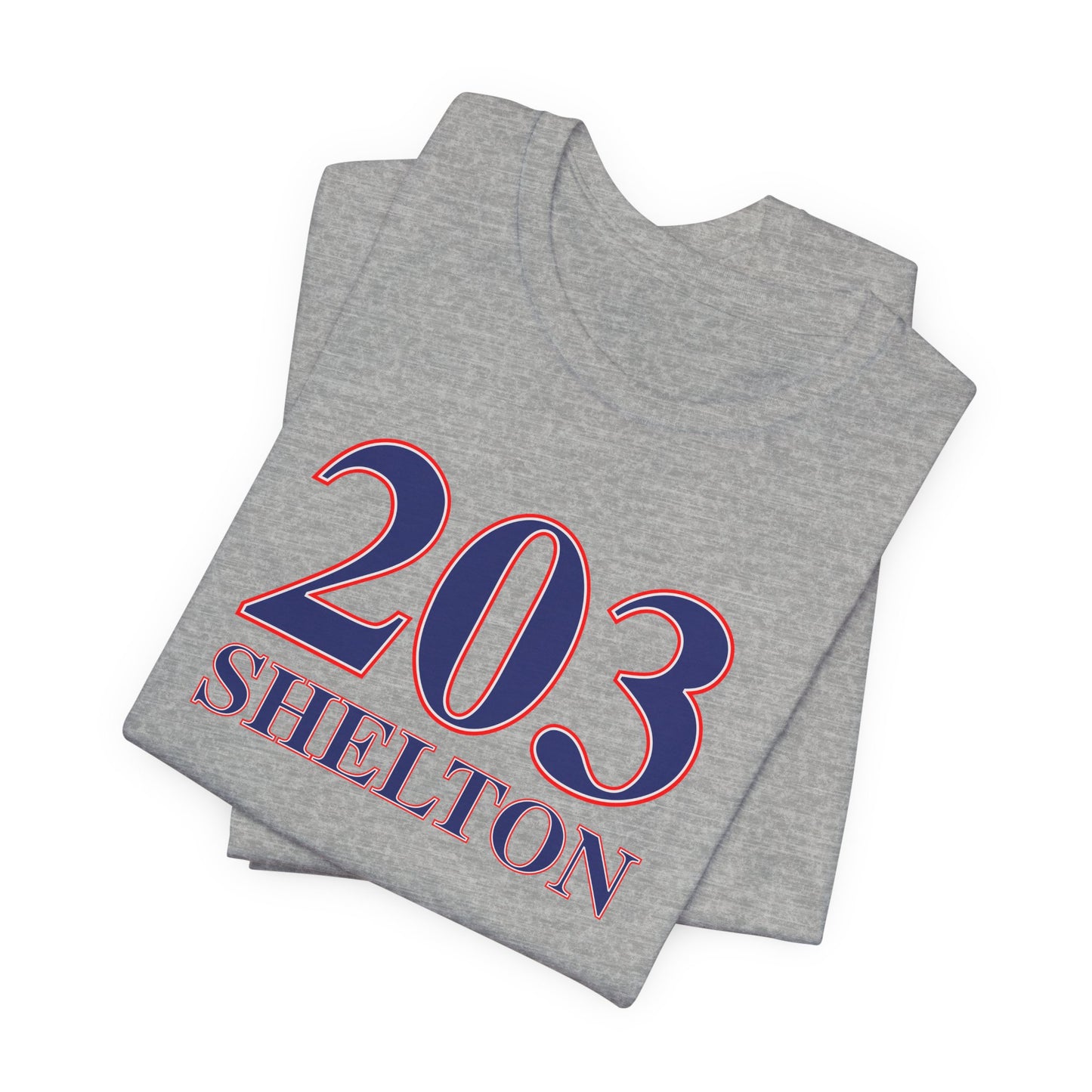 203 Shelton Red White & Blue Unisex Jersey Short Sleeve T-Shirt